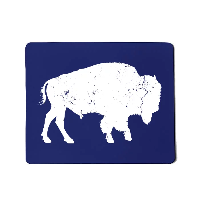 Distressed Buffalo Retro Bison Animal Lover Men Women Dad Mousepad