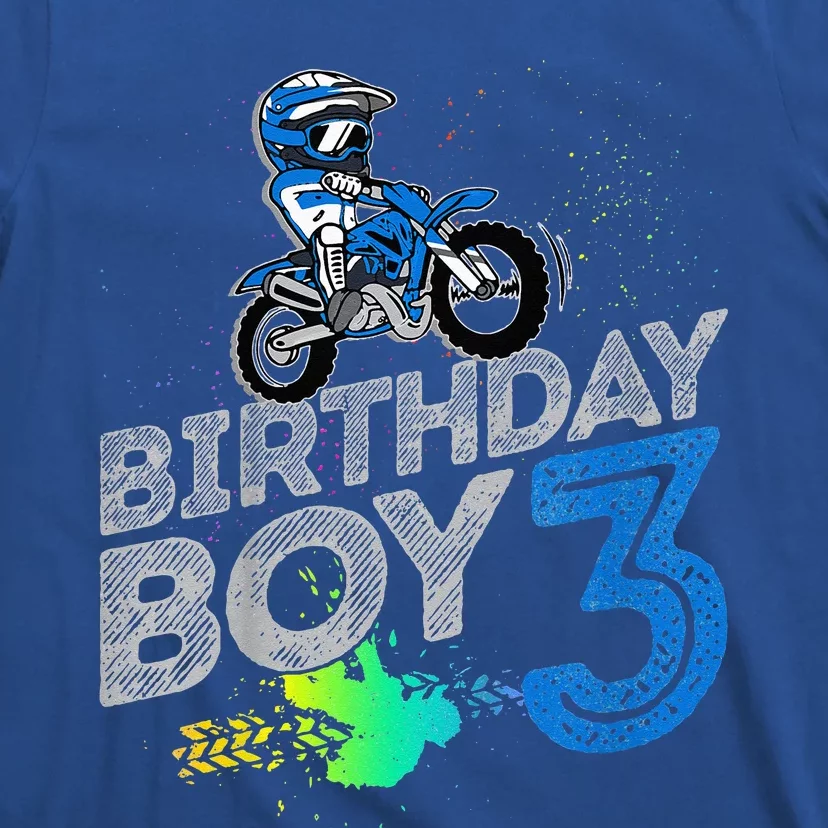 Dirt Bike Rider 3 Years Old Motocross 3rd Birthday T-Shirt