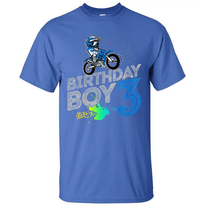 Dirt Bike Rider 3 Years Old Motocross 3rd Birthday Tall T-Shirt