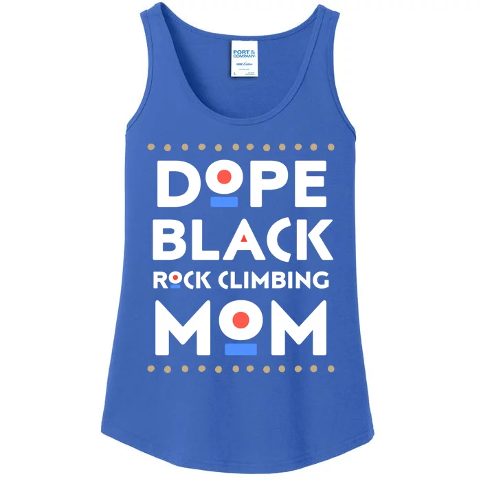 Dope Black Rock Climbing Mom African Hbcu Melanin Sports Gift Ladies Essential Tank