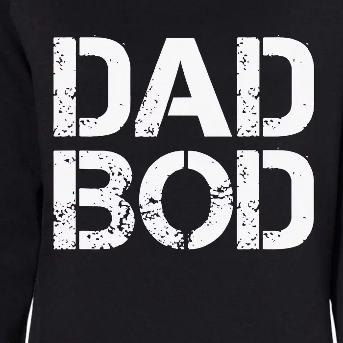 Dad Bod Rough Strong 90s White Stencil Text Womens California Wash Sweatshirt