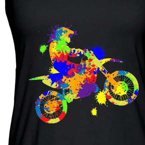 Dirt Bike Rider Motocross Enduro Dirt Biking Ladies Essential Flowy Tank