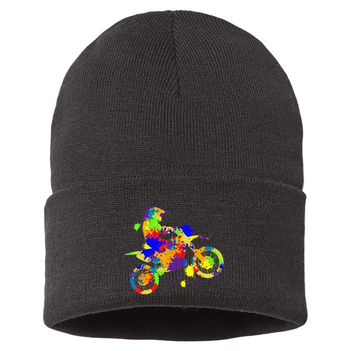 Dirt Bike Rider Motocross Enduro Dirt Biking Sustainable Knit Beanie