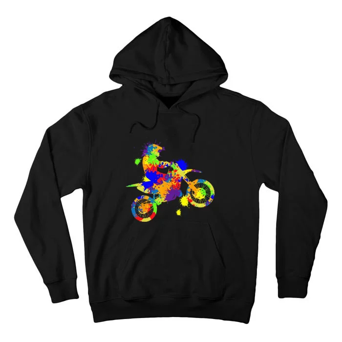 Dirt Bike Rider Motocross Enduro Dirt Biking Tall Hoodie