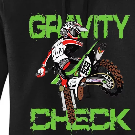 Dirt Bike Rider Motocross Women's Pullover Hoodie