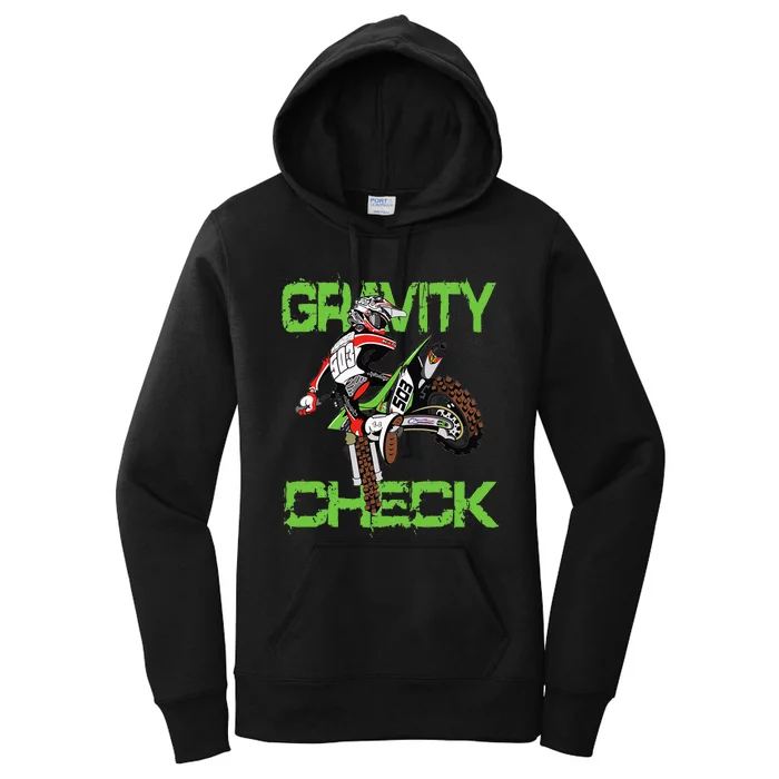 Dirt Bike Rider Motocross Women's Pullover Hoodie