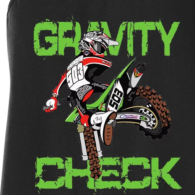 Dirt Bike Rider Motocross Women's Racerback Tank