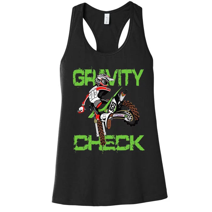 Dirt Bike Rider Motocross Women's Racerback Tank