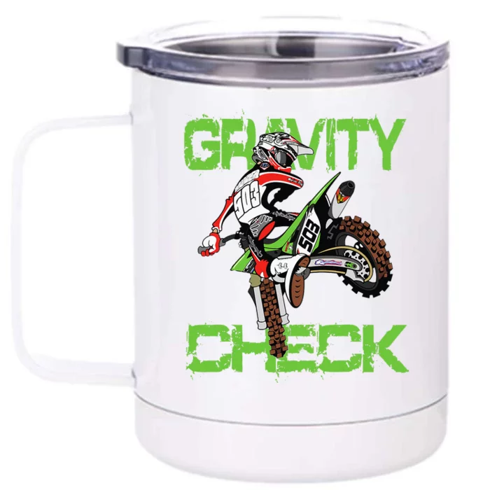 Dirt Bike Rider Motocross Front & Back 12oz Stainless Steel Tumbler Cup