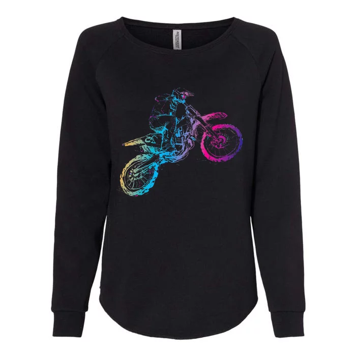 Dirt Bike Riding Motocross Lover Kids Motorcycle Rider Womens California Wash Sweatshirt