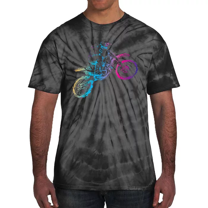 Dirt Bike Riding Motocross Lover Kids Motorcycle Rider Tie-Dye T-Shirt