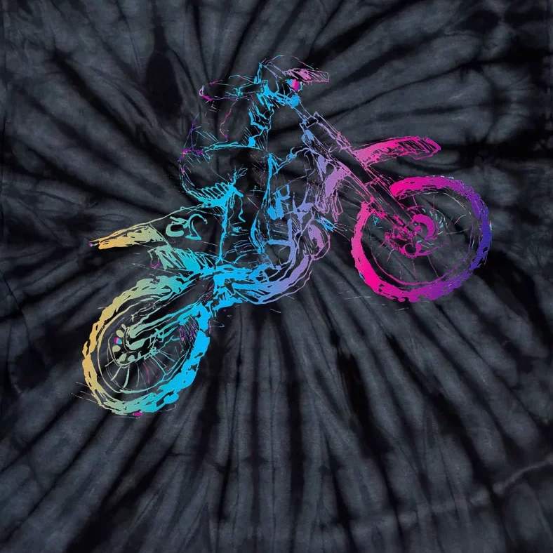 Dirt Bike Riding Motocross Lover Kids Motorcycle Rider Tie-Dye T-Shirt