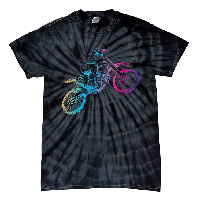 Dirt Bike Riding Motocross Lover Kids Motorcycle Rider Tie-Dye T-Shirt