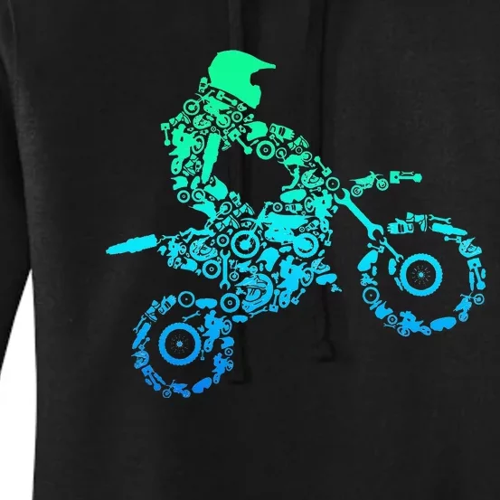 Dirt Bike Rider Motocross Enduro Dirt Biking Gift Women's Pullover Hoodie