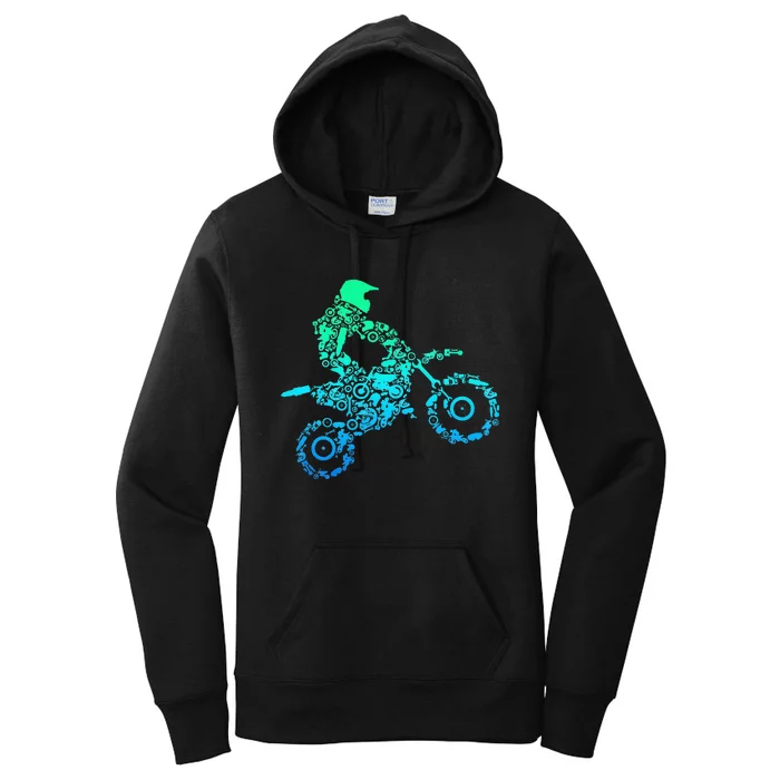 Dirt Bike Rider Motocross Enduro Dirt Biking Gift Women's Pullover Hoodie