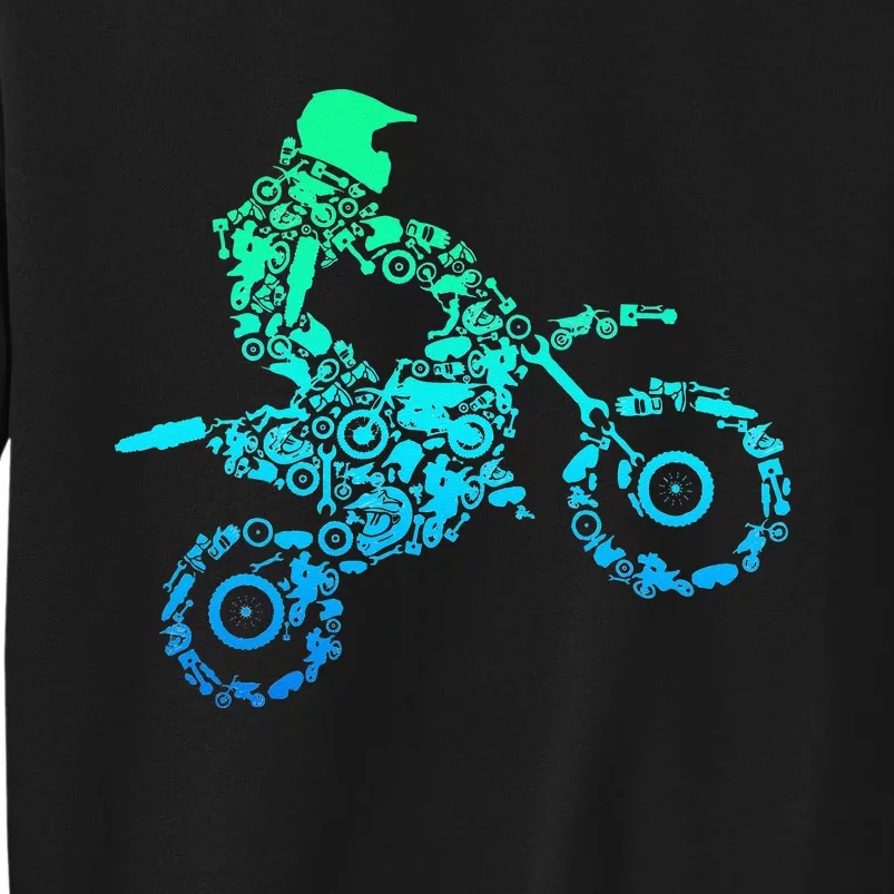 Dirt Bike Rider Motocross Enduro Dirt Biking Gift Tall Sweatshirt