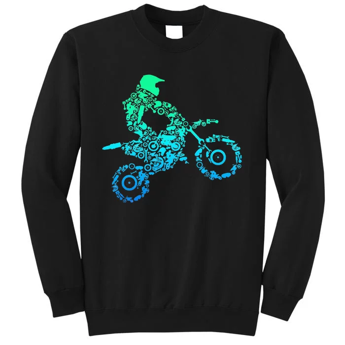 Dirt Bike Rider Motocross Enduro Dirt Biking Gift Tall Sweatshirt