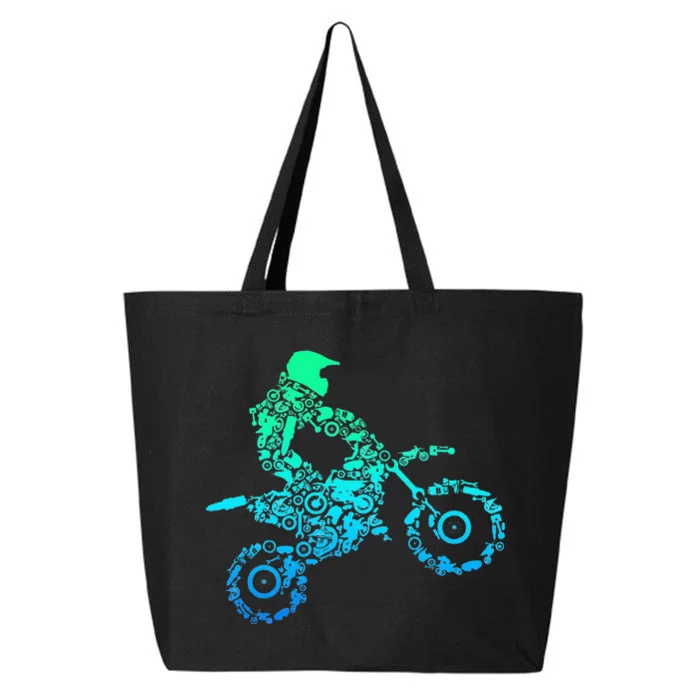 Dirt Bike Rider Motocross Enduro Dirt Biking Gift 25L Jumbo Tote