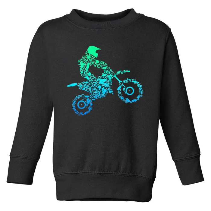 Dirt Bike Rider Motocross Enduro Dirt Biking Gift Toddler Sweatshirt