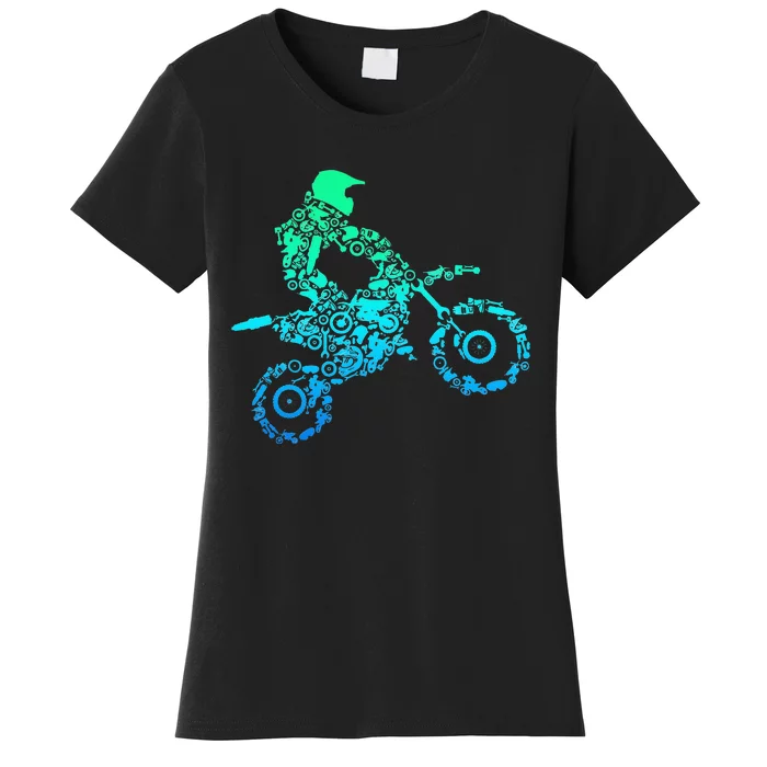 Dirt Bike Rider Motocross Enduro Dirt Biking Gift Women's T-Shirt