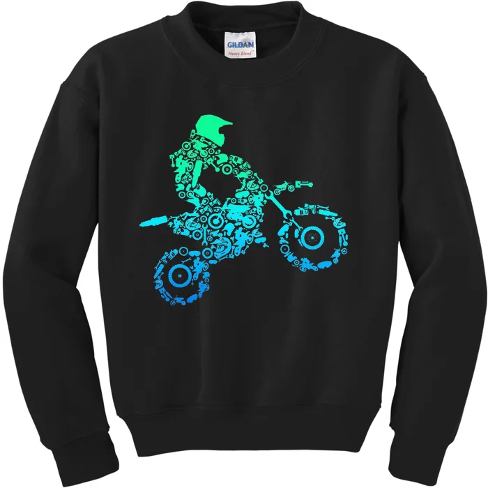 Dirt Bike Rider Motocross Enduro Dirt Biking Gift Kids Sweatshirt