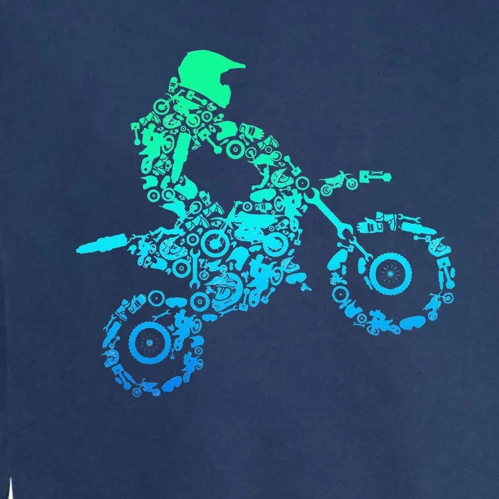 Dirt Bike Rider Motocross Enduro Dirt Biking Gift Garment-Dyed Sweatshirt