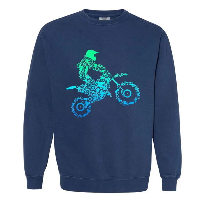 Dirt Bike Rider Motocross Enduro Dirt Biking Gift Garment-Dyed Sweatshirt