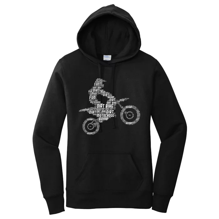 Dirt Bike Rider Motocross Enduro Dirt Biking Women's Pullover Hoodie