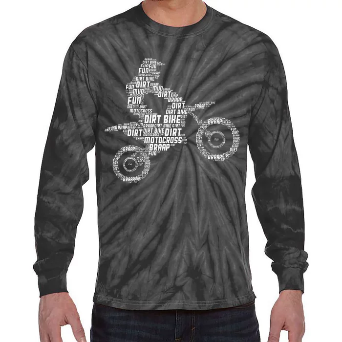 Dirt Bike Rider Motocross Enduro Dirt Biking Tie-Dye Long Sleeve Shirt