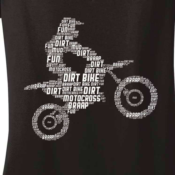 Dirt Bike Rider Motocross Enduro Dirt Biking Women's V-Neck T-Shirt