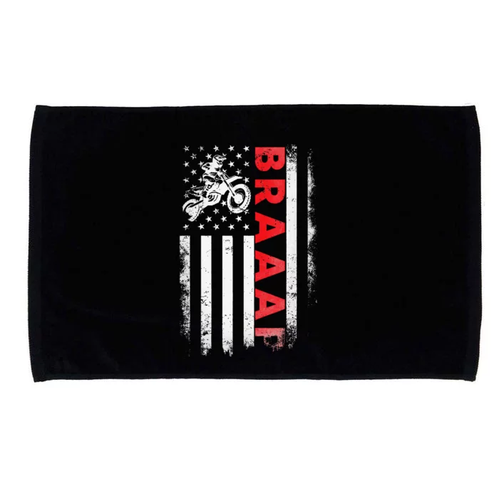 Dirt Bike Racing Usa Us American Flag Botocross Microfiber Hand Towel