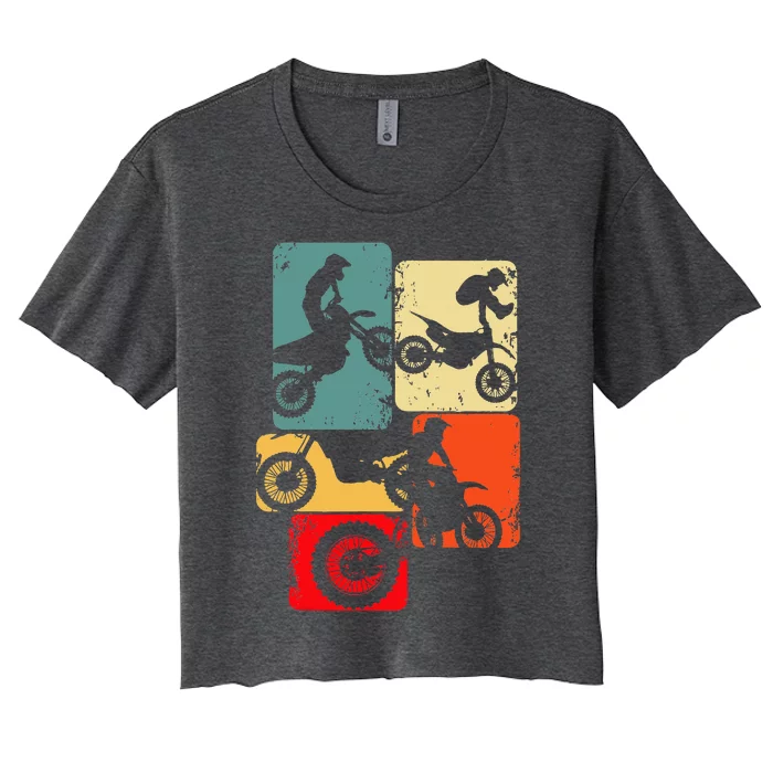 Dirt Bike Rider Motocross Enduro Dirt Biking Women's Crop Top Tee