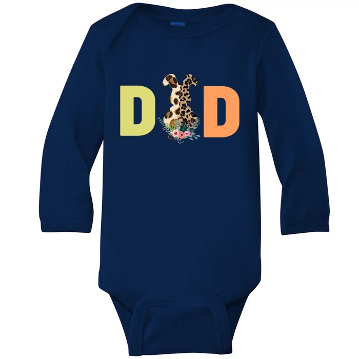 Dad Bunny Rabbit Face Family Group Easter FatherS Day Gift Baby Long Sleeve Bodysuit