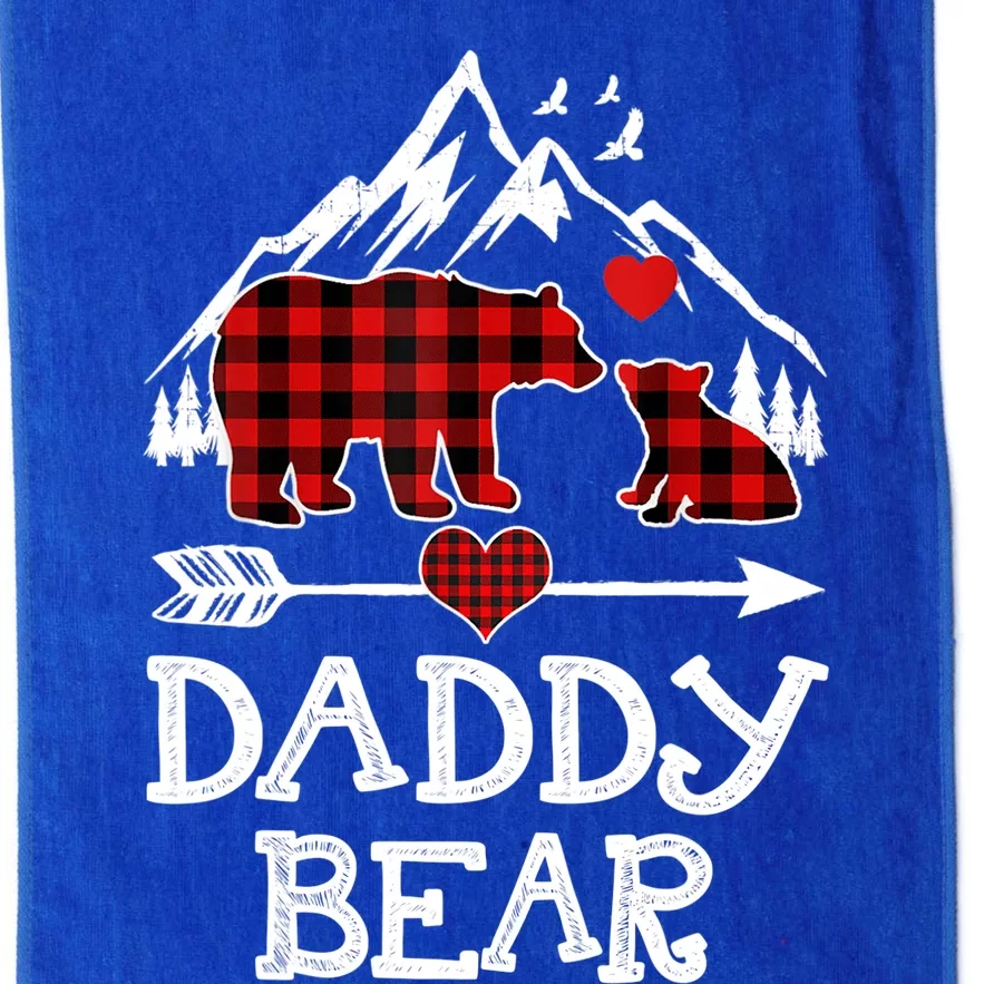 Daddy Bear , Red Buffalo Plaid Daddy Bear Pajama T Platinum Collection Golf Towel