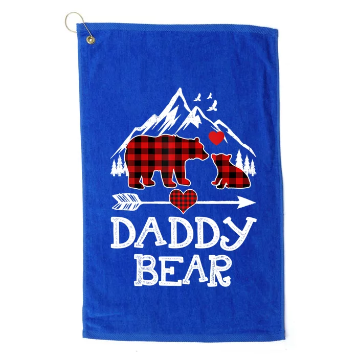 Daddy Bear , Red Buffalo Plaid Daddy Bear Pajama T Platinum Collection Golf Towel