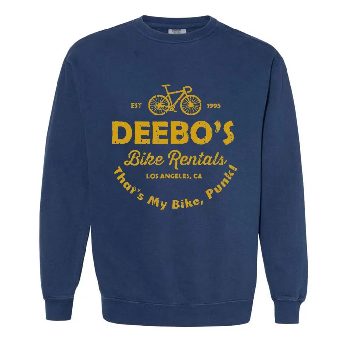 DeeboS Bike Rentals Vintage Retro Garment-Dyed Sweatshirt