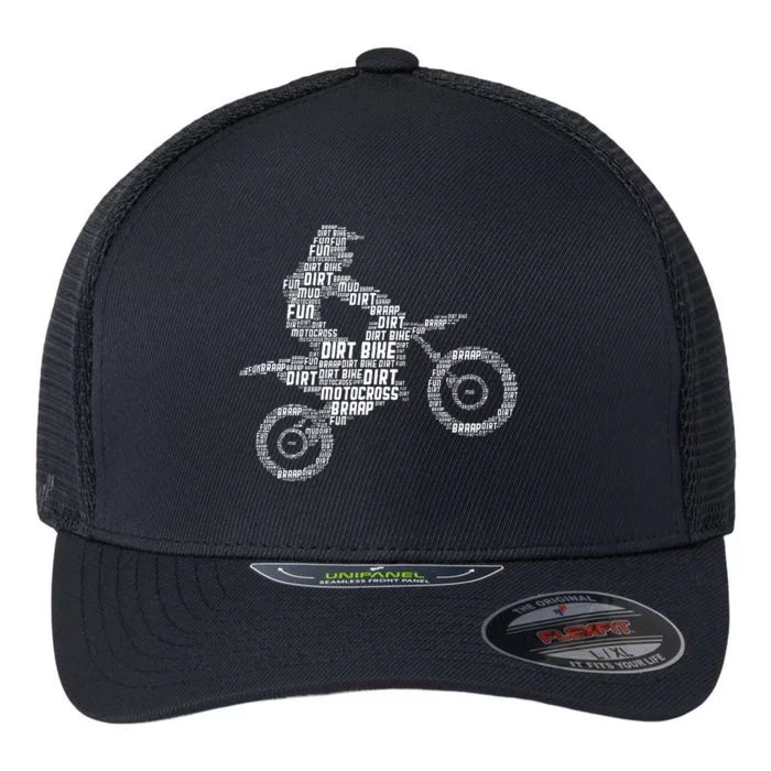 Dirt Bike Rider Motocross Enduro Dirt Biking Flexfit Unipanel Trucker Cap