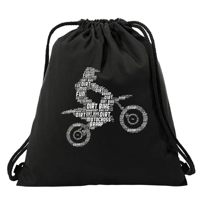 Dirt Bike Rider Motocross Enduro Dirt Biking Drawstring Bag