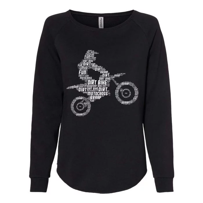 Dirt Bike Rider Motocross Enduro Dirt Biking Womens California Wash Sweatshirt