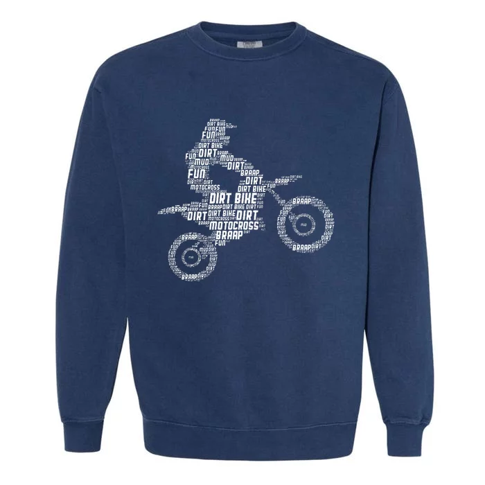 Dirt Bike Rider Motocross Enduro Dirt Biking Garment-Dyed Sweatshirt