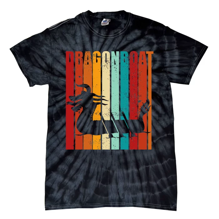 Dragon Boat Racing Dragon Boat Retro Paddling Tie-Dye T-Shirt