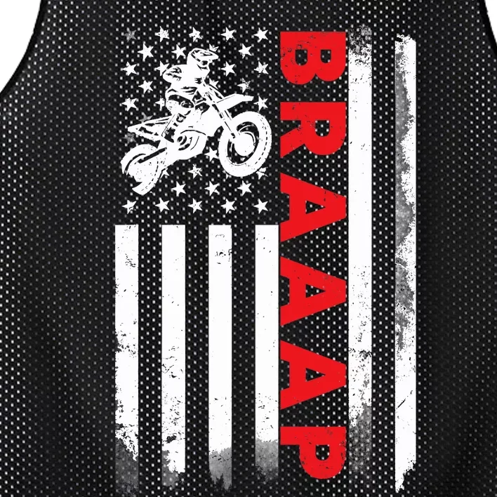 Dirt Bike Racing USA US American Flag Botocross Boys Mesh Reversible Basketball Jersey Tank