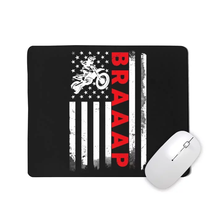 Dirt Bike Racing USA US American Flag Botocross Boys Mousepad