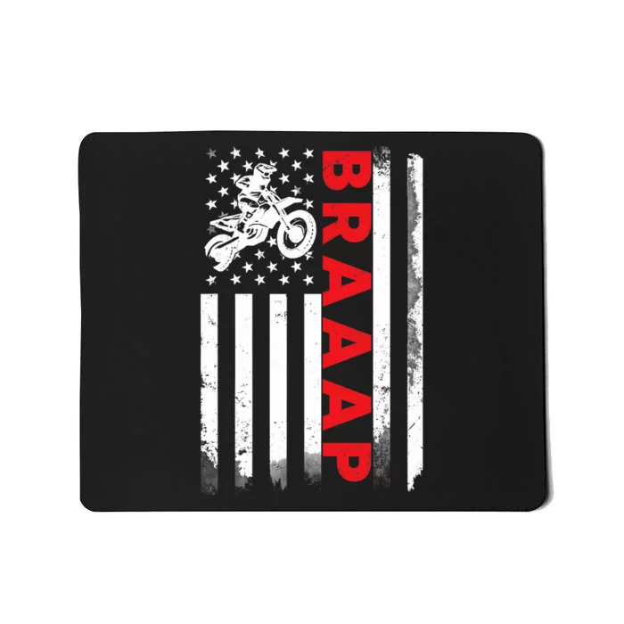 Dirt Bike Racing USA US American Flag Botocross Boys Mousepad