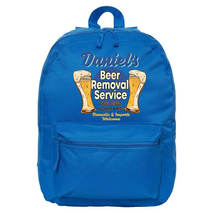 Daniel's Beer Removal Service Funny Party Ing Gift 16 in Basic Backpack