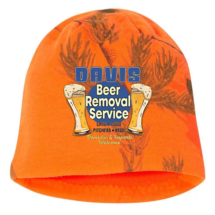 Davis Beer Removal Service Funny Party Ing Gift Kati - Camo Knit Beanie