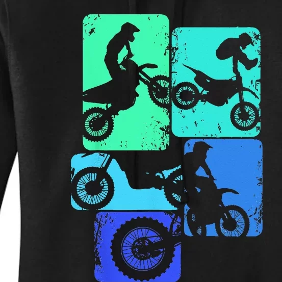 Dirt Bike Rider Motocross Enduro Dirt Biking Women's Pullover Hoodie