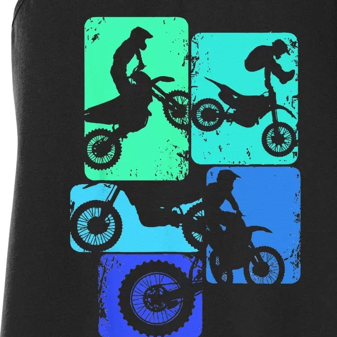 Dirt Bike Rider Motocross Enduro Dirt Biking Women's Racerback Tank