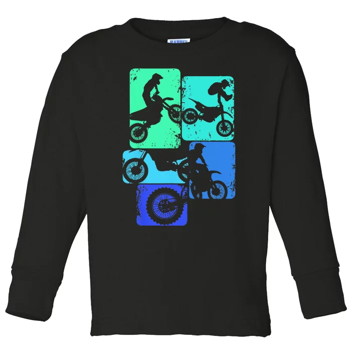 Dirt Bike Rider Motocross Enduro Dirt Biking Toddler Long Sleeve Shirt