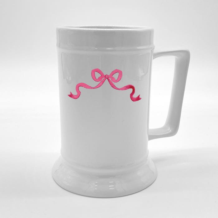 Dainty Bow Ribbon Front & Back Beer Stein